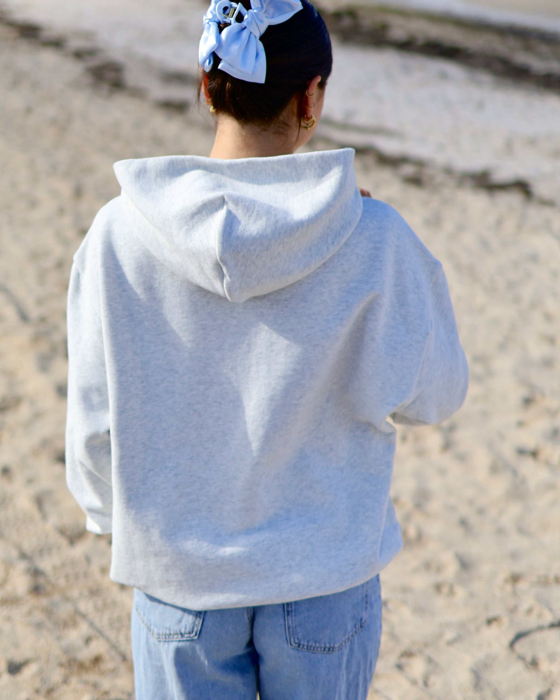 Women's oversized grey boxy hoodie Australia — heavyweight 380GSM cotton unisex