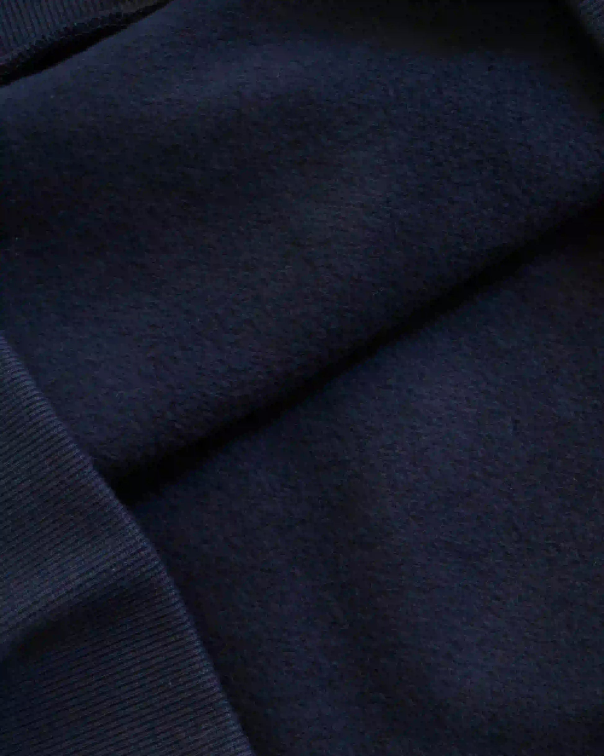 Men's premium navy blue heavyweight hoodie 380GSM — boxy fit brushed fleece lining