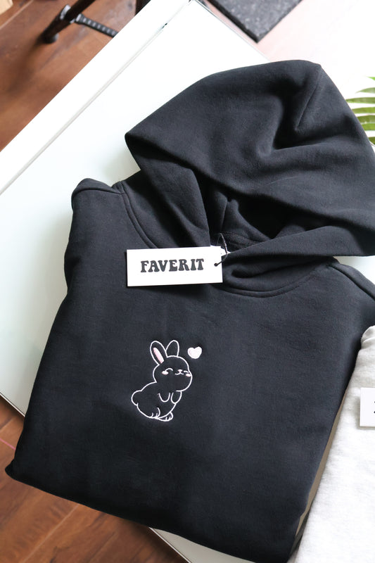 Bunny Hoodie - Black/Navy