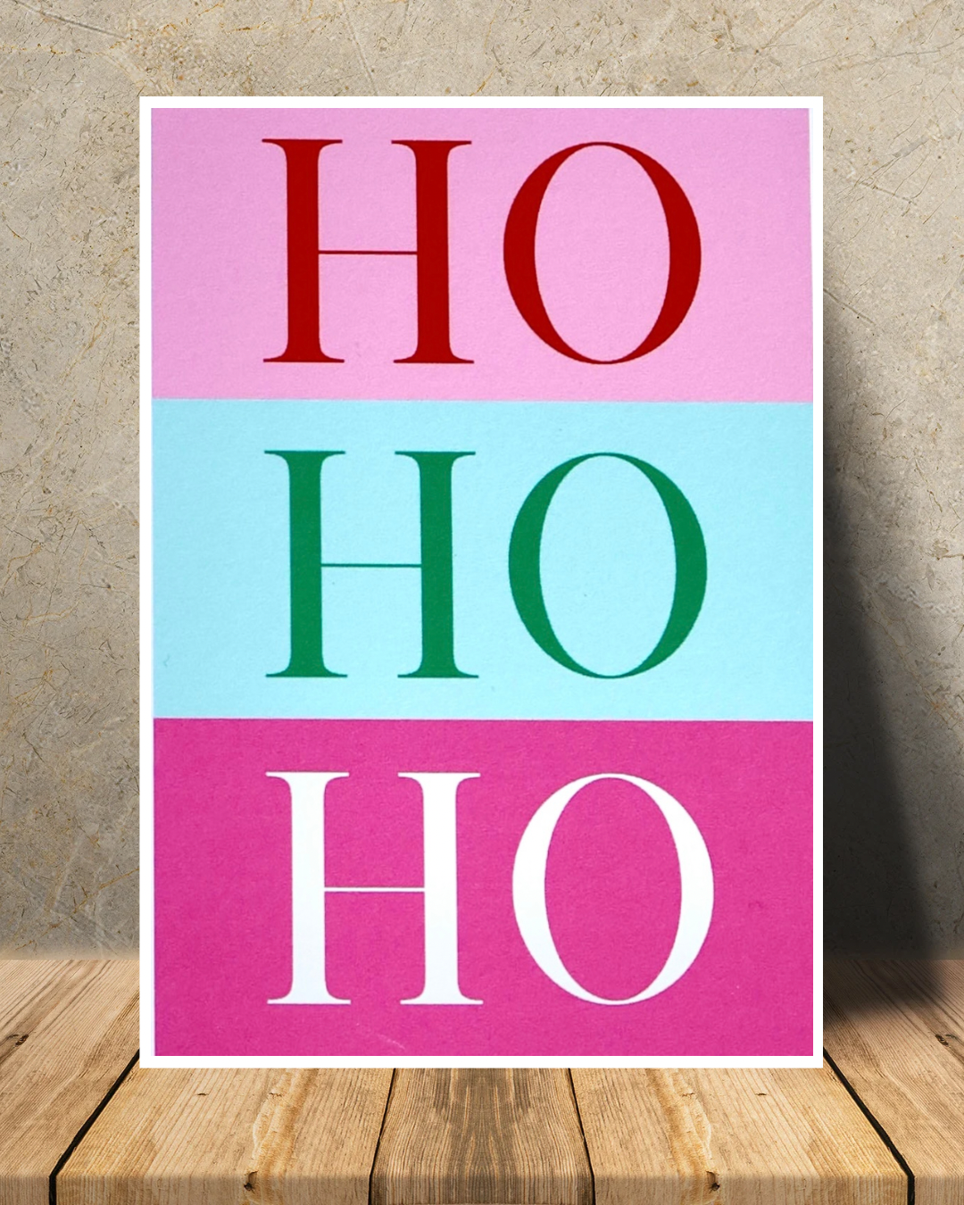 Ho Ho Ho – Colourful & Vibrant Christmas Art Print