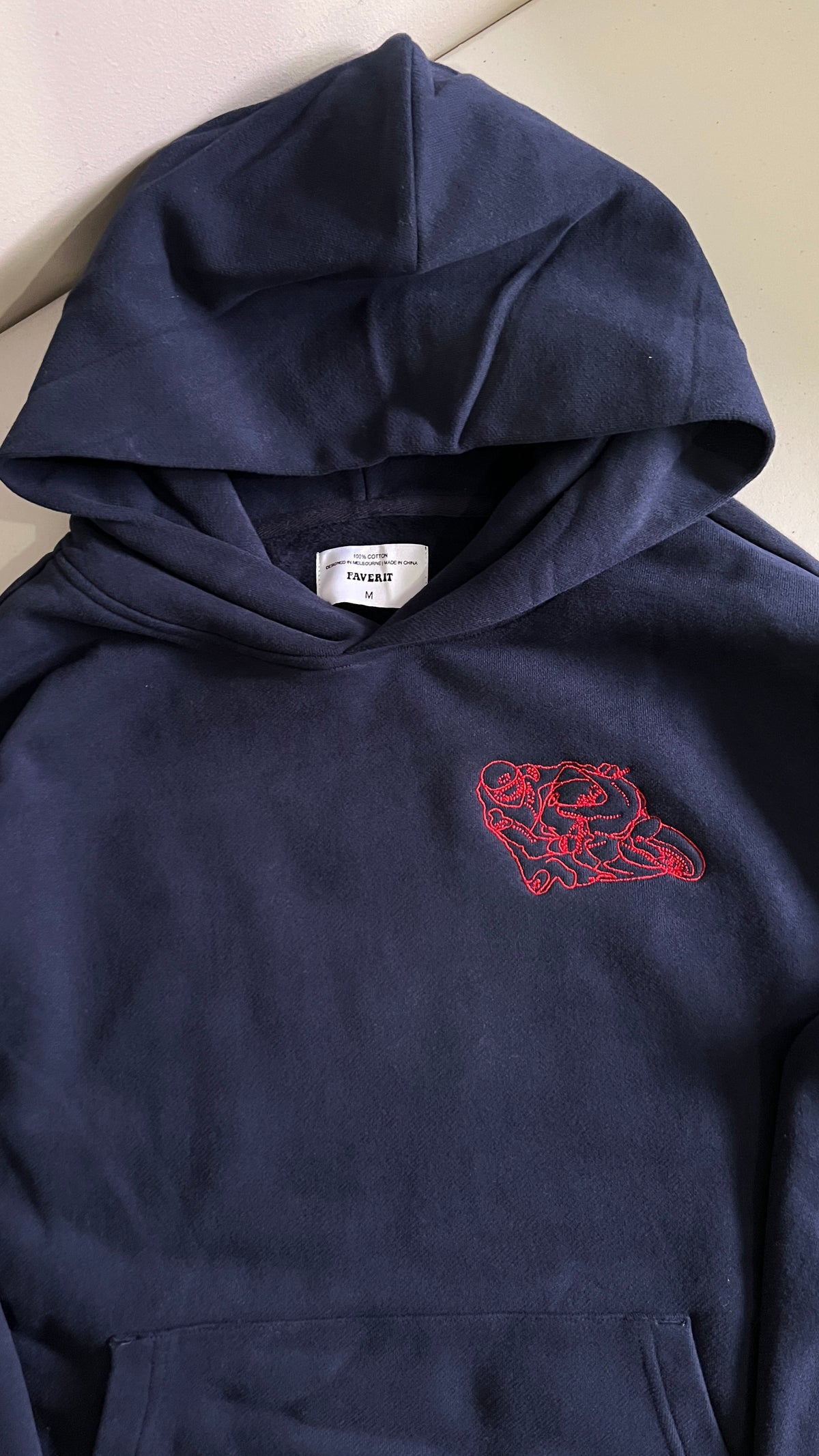Navy jumper with his bike embroidered, perfect gift for him for birthday, anniversary or Christmas 