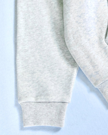 Men's premium grey heavyweight hoodie 380GSM — boxy fit brushed fleece lining