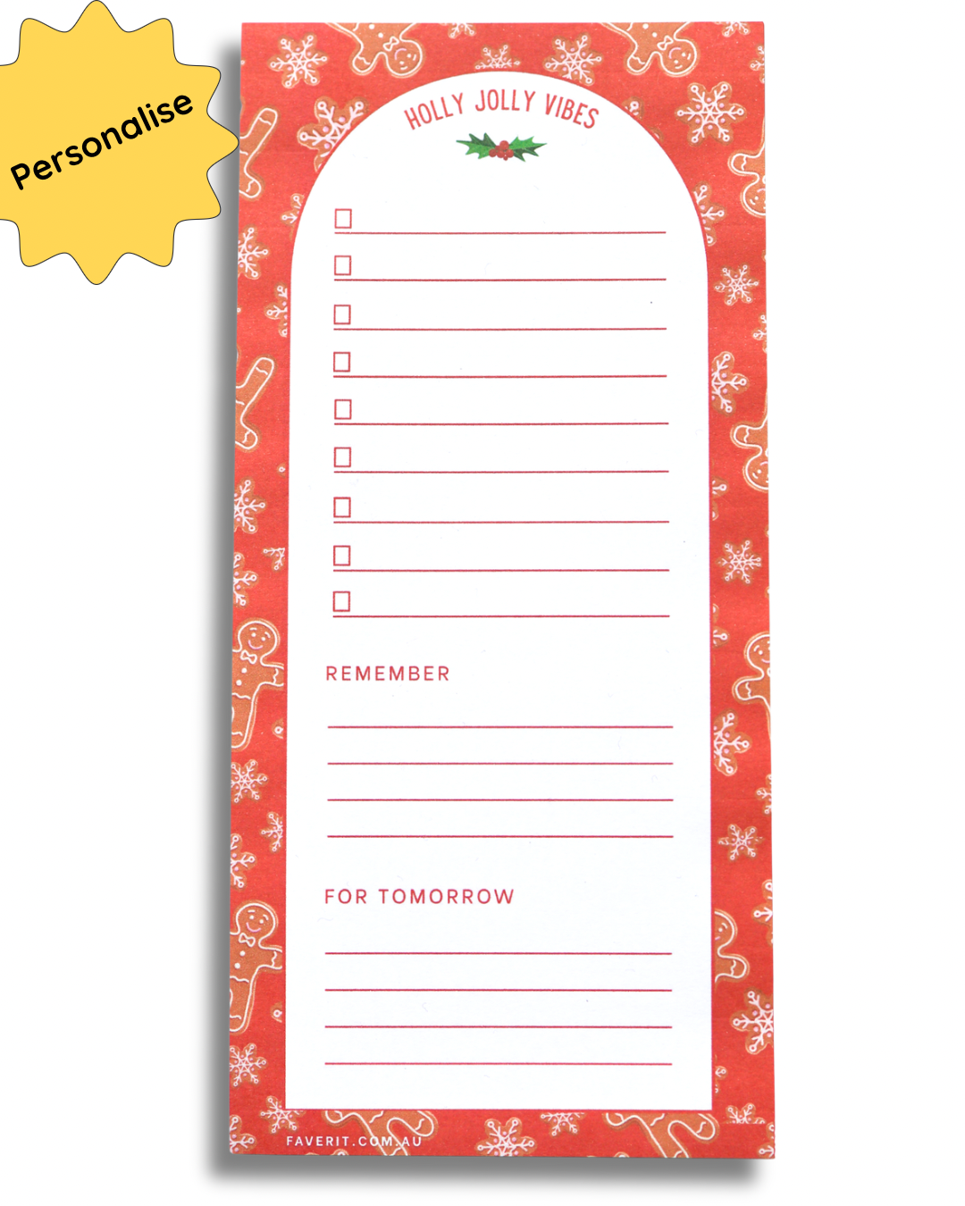 Personalized - Christmas Cookies Notepad
