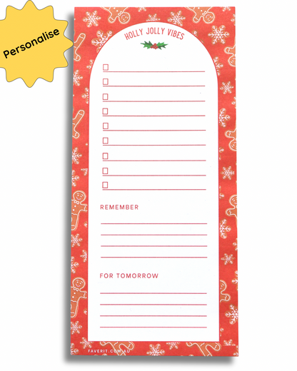 Personalized - Christmas Cookies Notepad