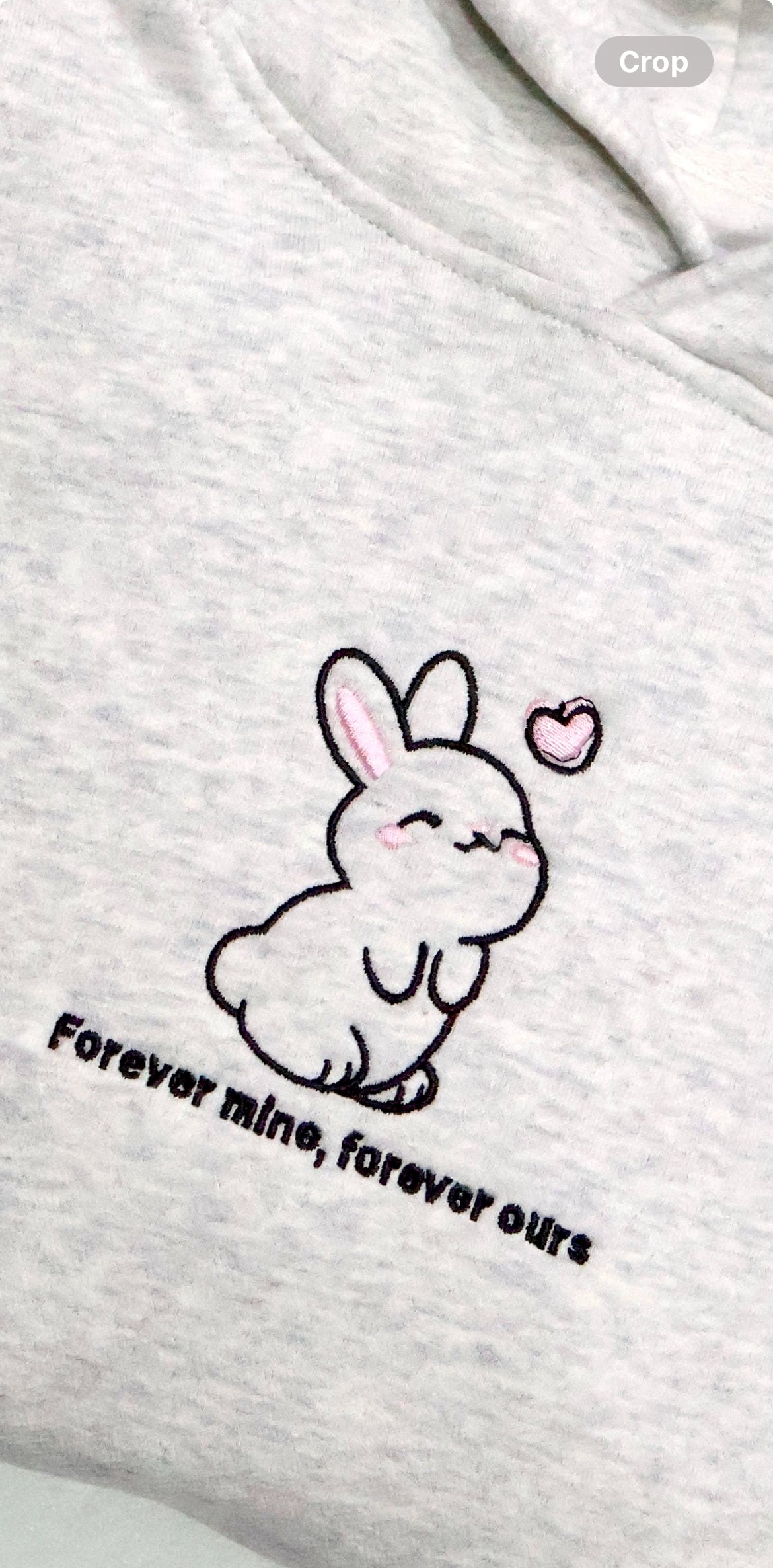 Grey Bunny Hoodie – Imperfect Heart - Size S