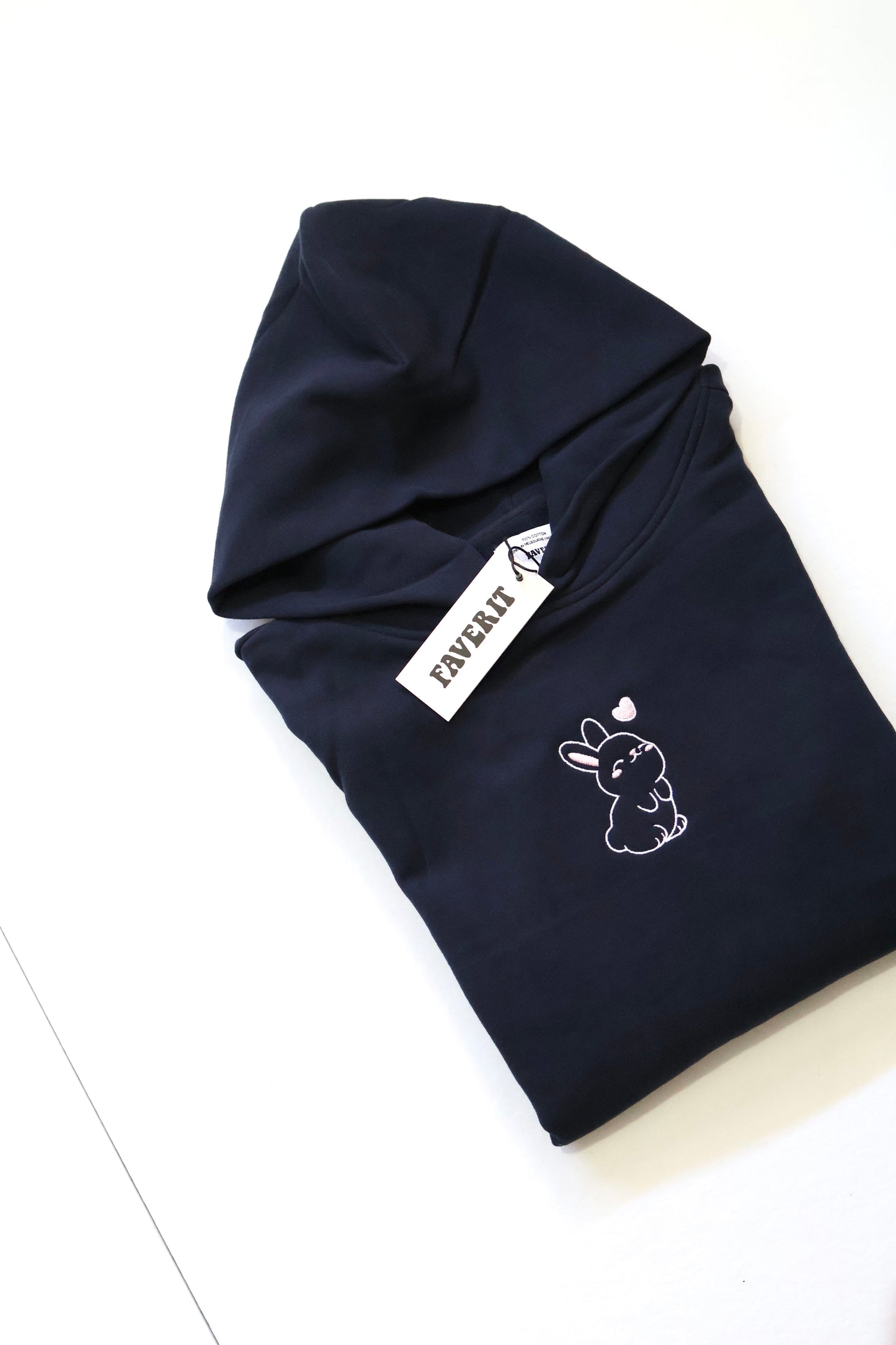 Heavyweight Premium Boxy Bunny Hoodie - Navy
