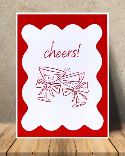 Martinis Print – Festive Cocktail Art, Holiday Party Decor