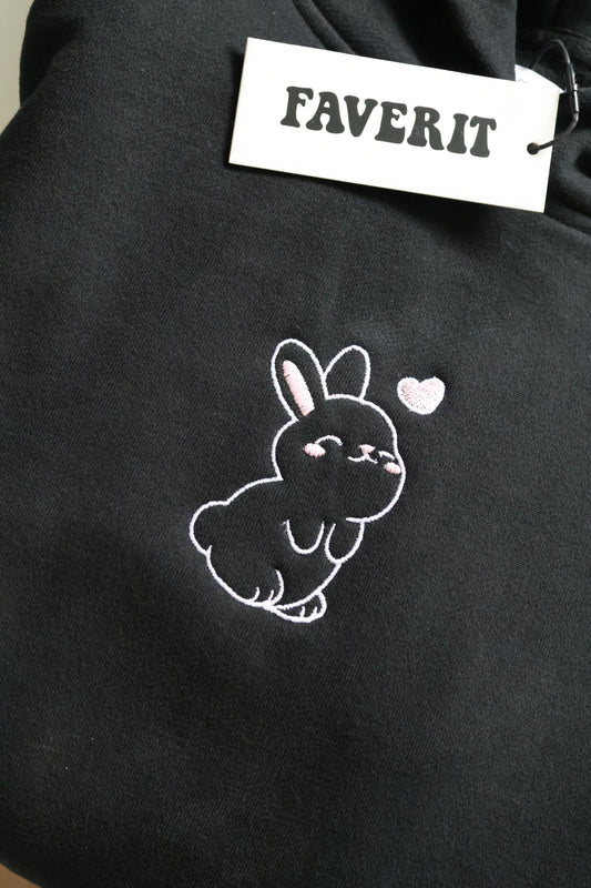 Bunny Hoodie - Black/Navy