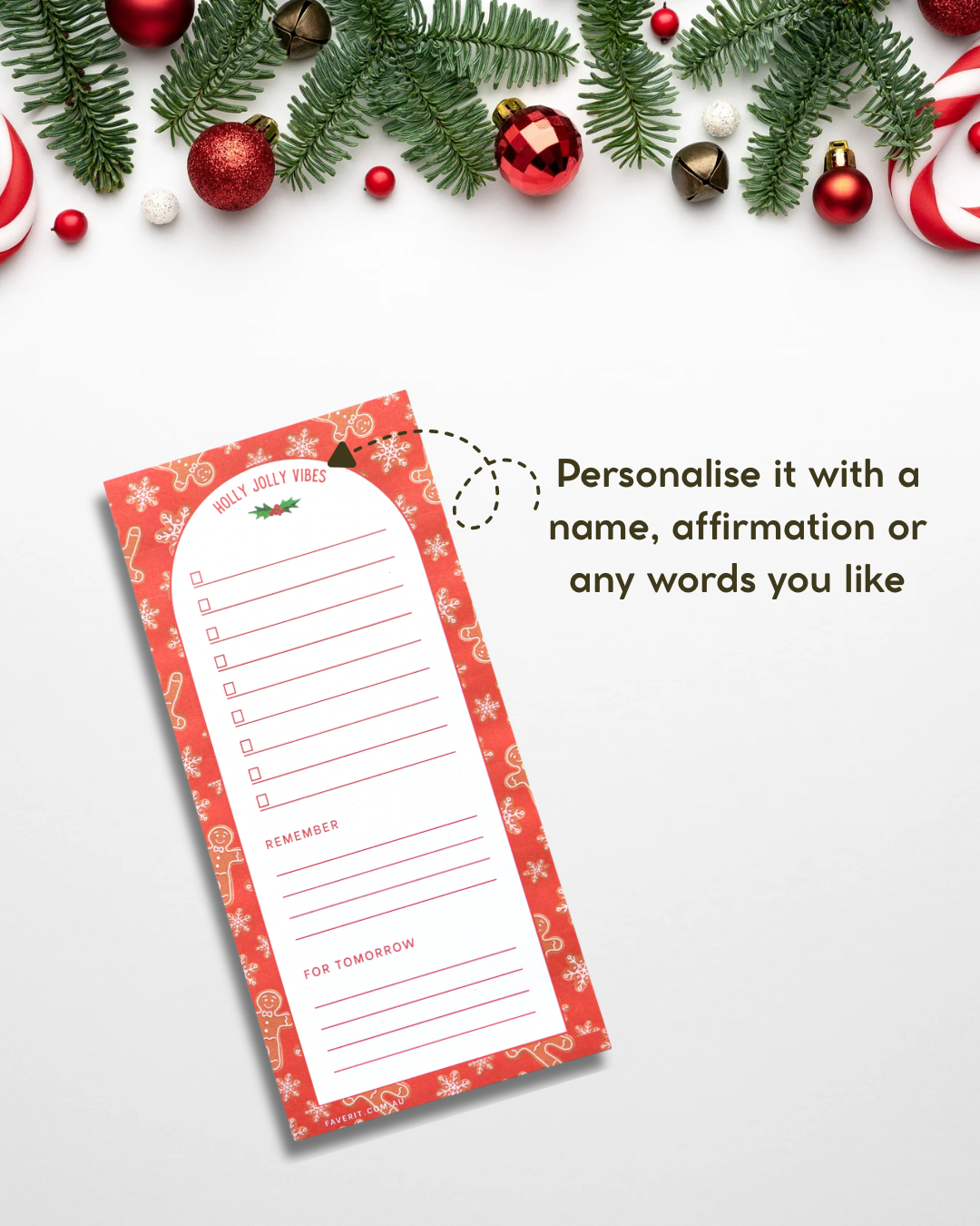 Personalized - Christmas Cookies Notepad