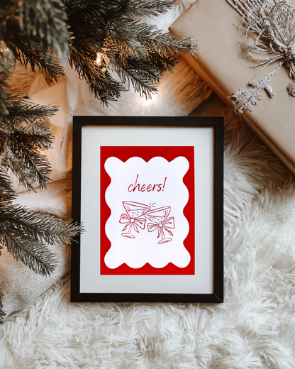 Martinis Print – Festive Cocktail Art, Holiday Party Decor