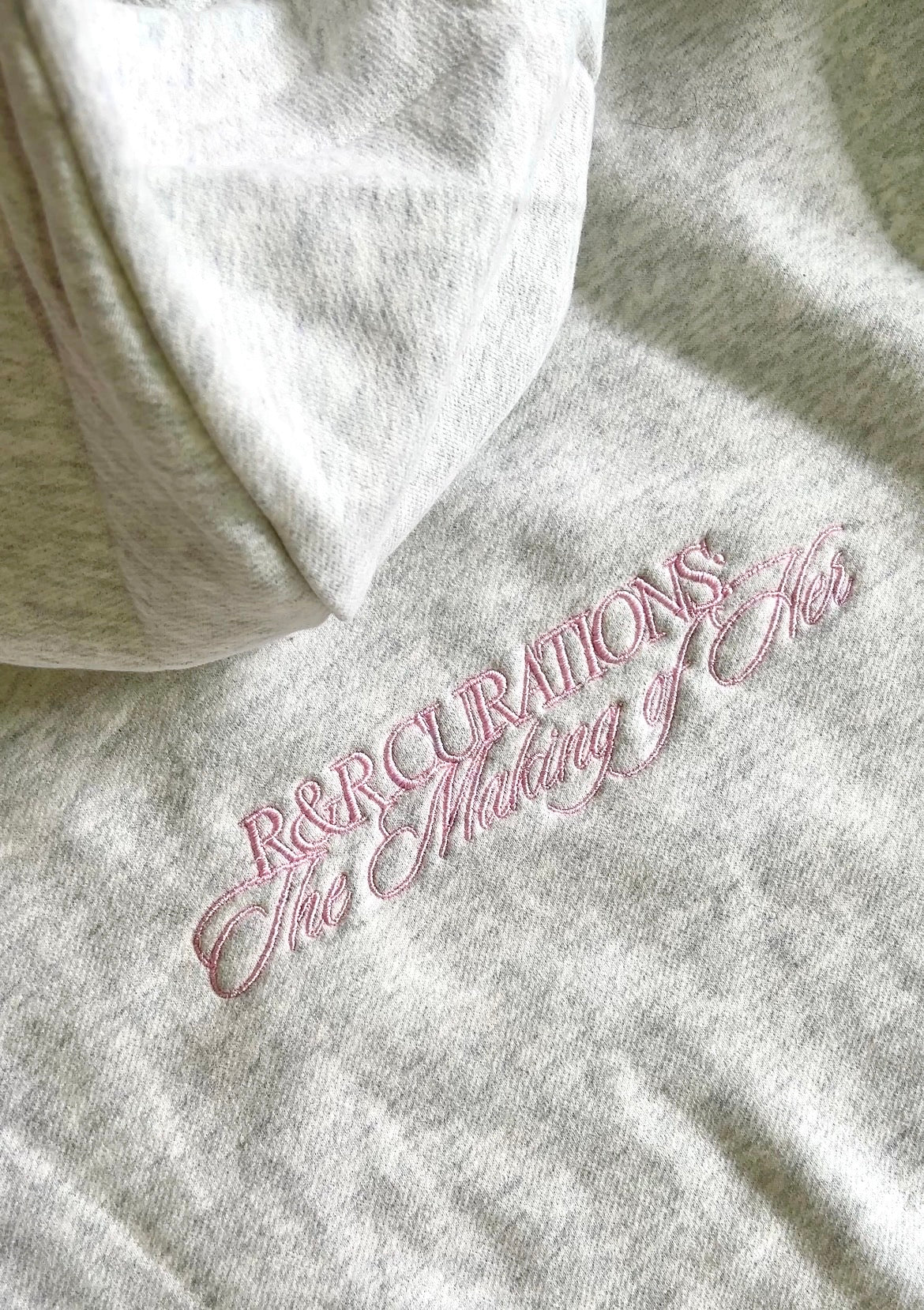 Logo embroidery on a heavyweight jumper for small business like beauty salon, cafe, bakery, music bands, restaurants , food shops, spa, clinics, fitness centres