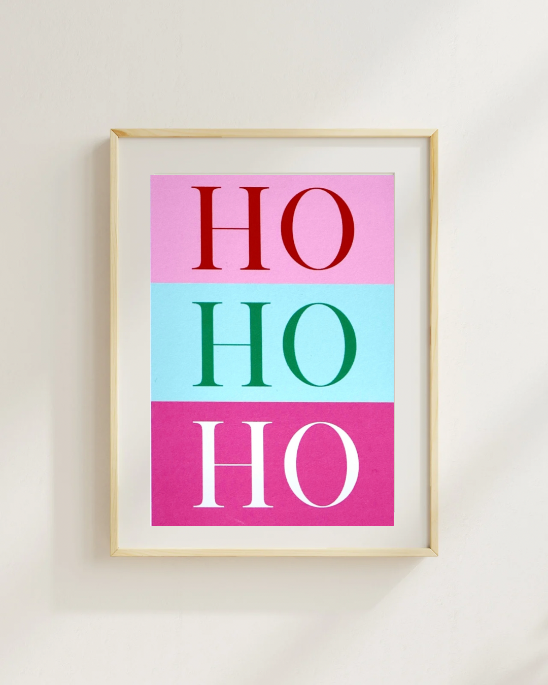 Ho Ho Ho – Colourful & Vibrant Christmas Art Print