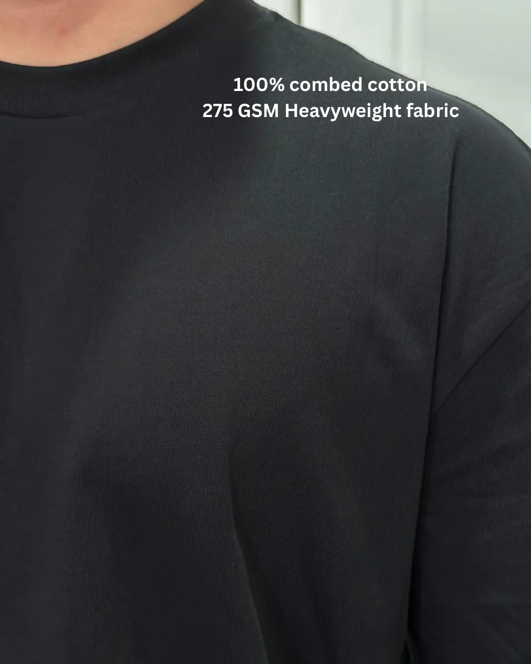 Close up of custom embroidered pet t-shirt 275 gsm heavyweight, combed 100% cotton