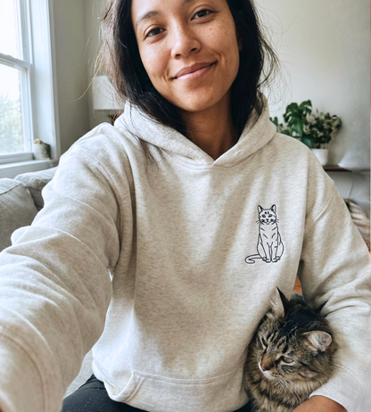 Custom Pet Embroidered Hoodie – 100% Cotton, Heavyweight & Personalised in Australia