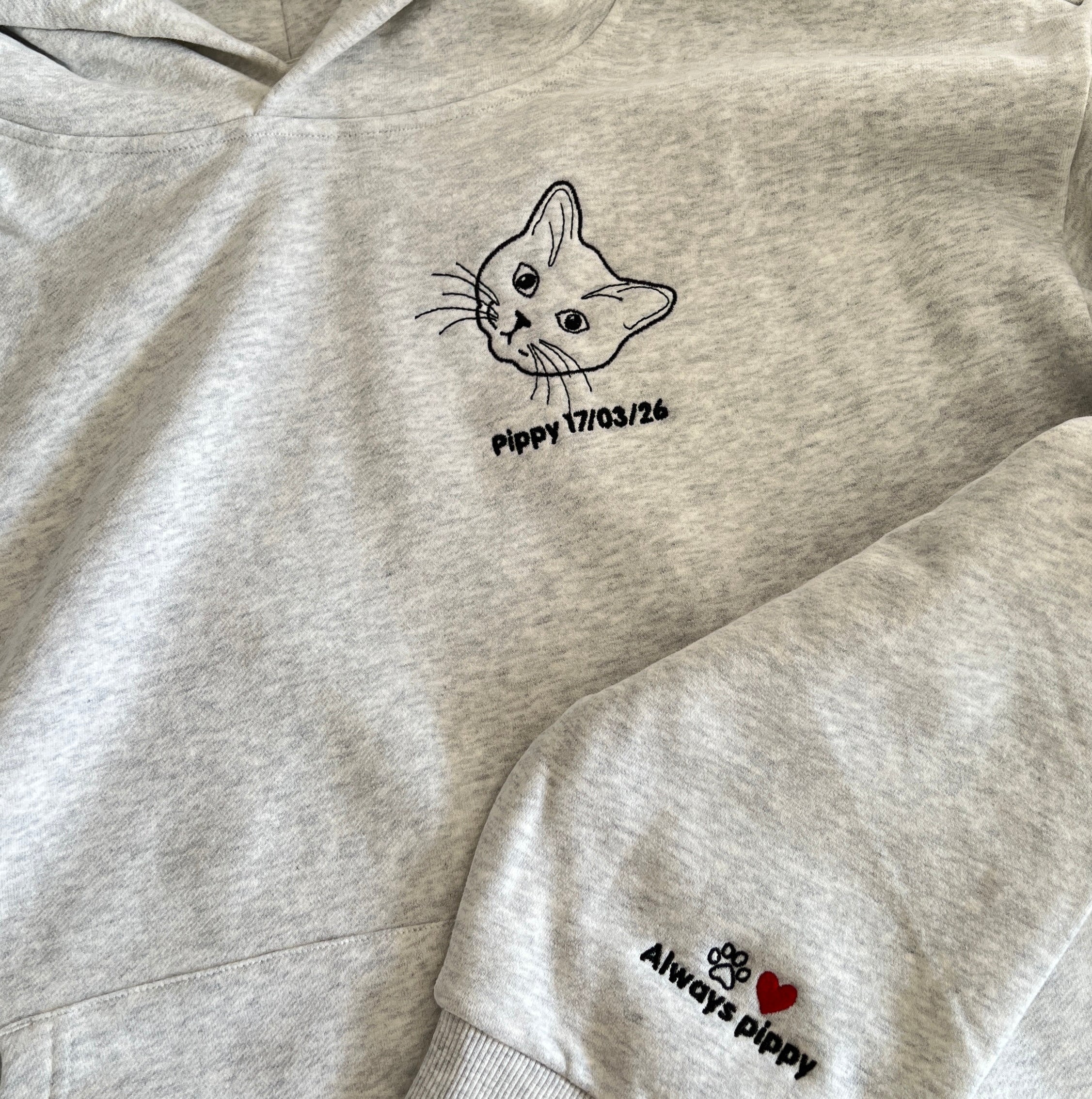 Custom pet memorial jumper australia, personalised cat or dog memorial gift hoodie