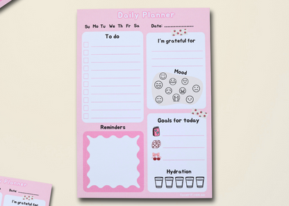 Pink Daily Planner Notepad