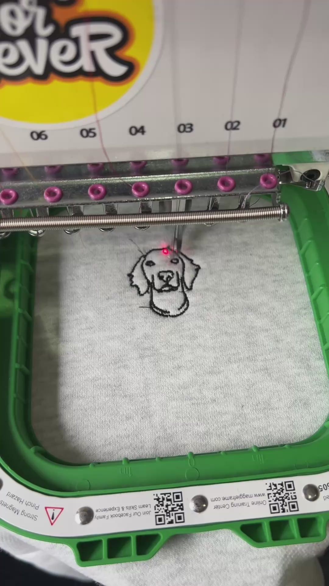 Load video: The video shows Embroidery being done on heavyweight hoodies in-house in Melbourne